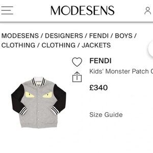 Fendi Kids Monster Patch Bomber Jacket (10)